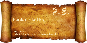 Huska Etelka névjegykártya